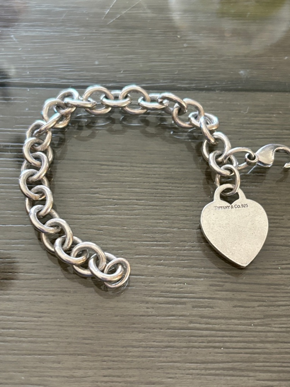 Vintage Tiffany & Co.
Sterling Silver 925 Heart
Charm Toggle Bracelet